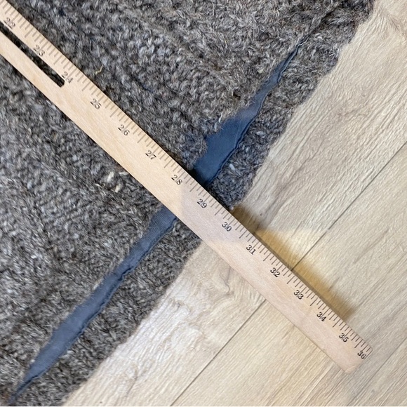 Pachamama Hooded Jumper Zip Heavy Knit 100% Wool Large Brown - Picture 12 of 13